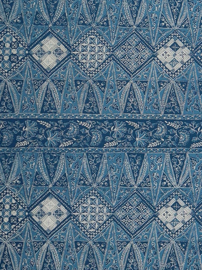 Tumpal Biru Printed Cotton Fabrics Tumpal Biru Printed Cotton Fabrics