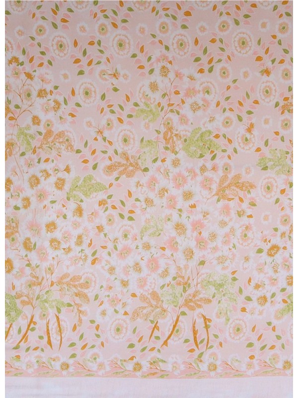 Pekalongan Pink Printed Rayon Fabrics
