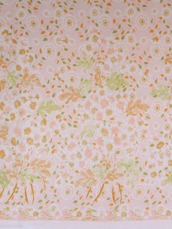 Pekalongan Pink Printed Rayon Fabrics