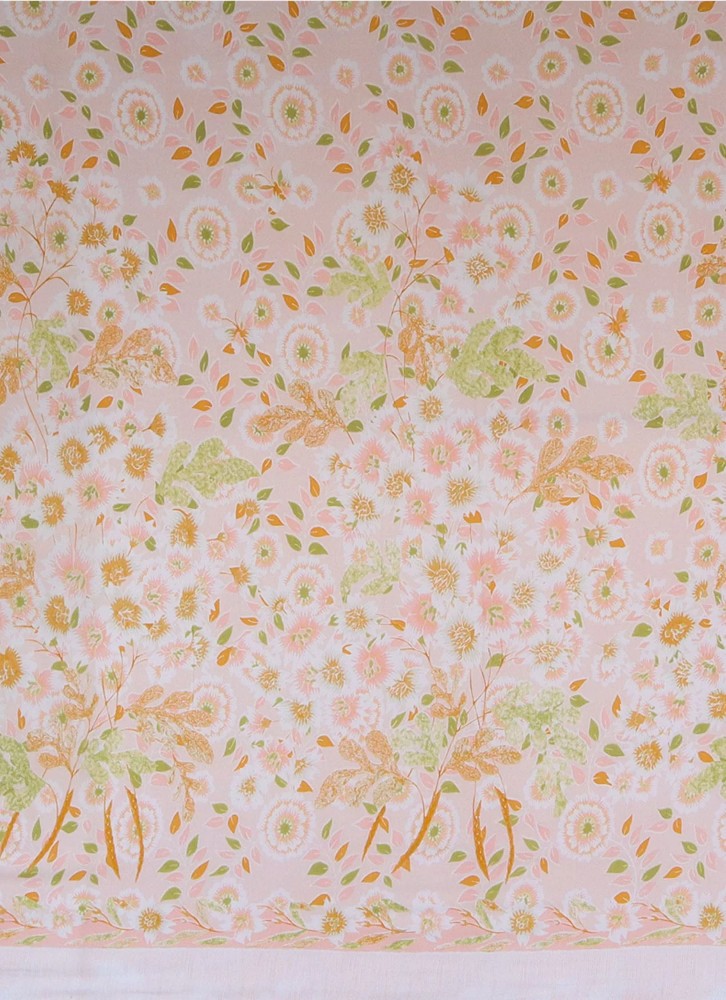 Pekalongan Pink Printed Rayon Fabrics