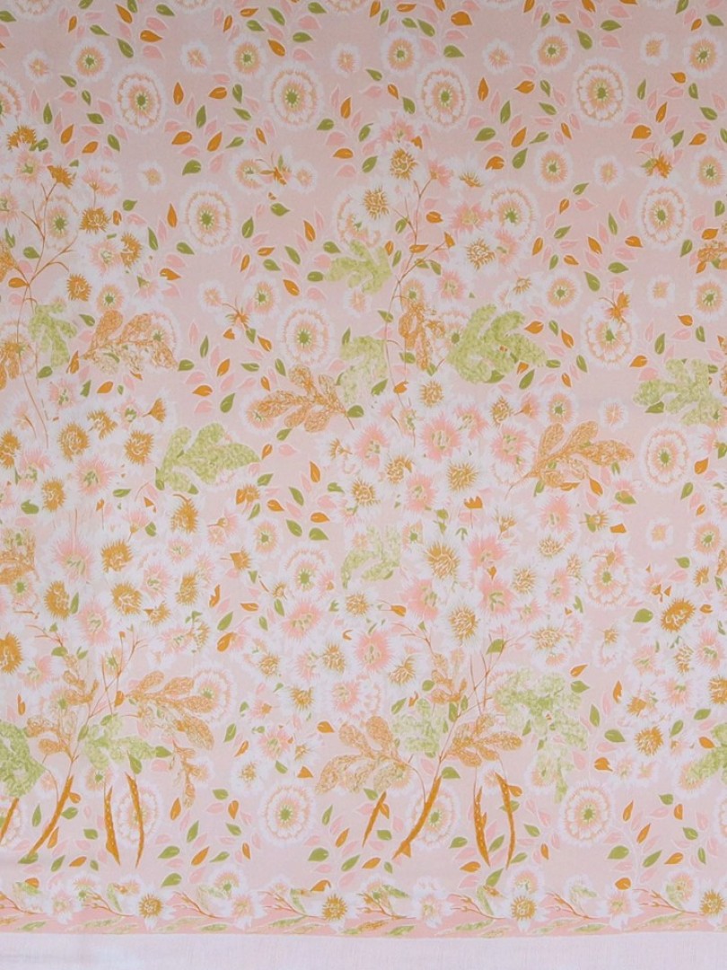Pekalongan Pink Printed Rayon Fabrics
